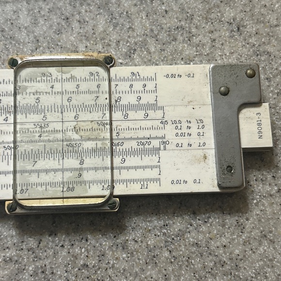 Vintage Keuffel & Esser Doric 12" Slide Rule N9081-3 with Leather Sleeve - Picture 4 of 7